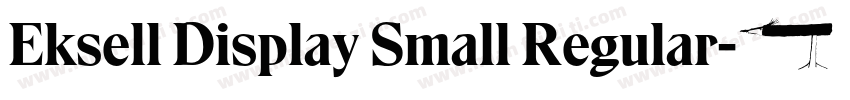 Eksell Display Small Regular字体转换